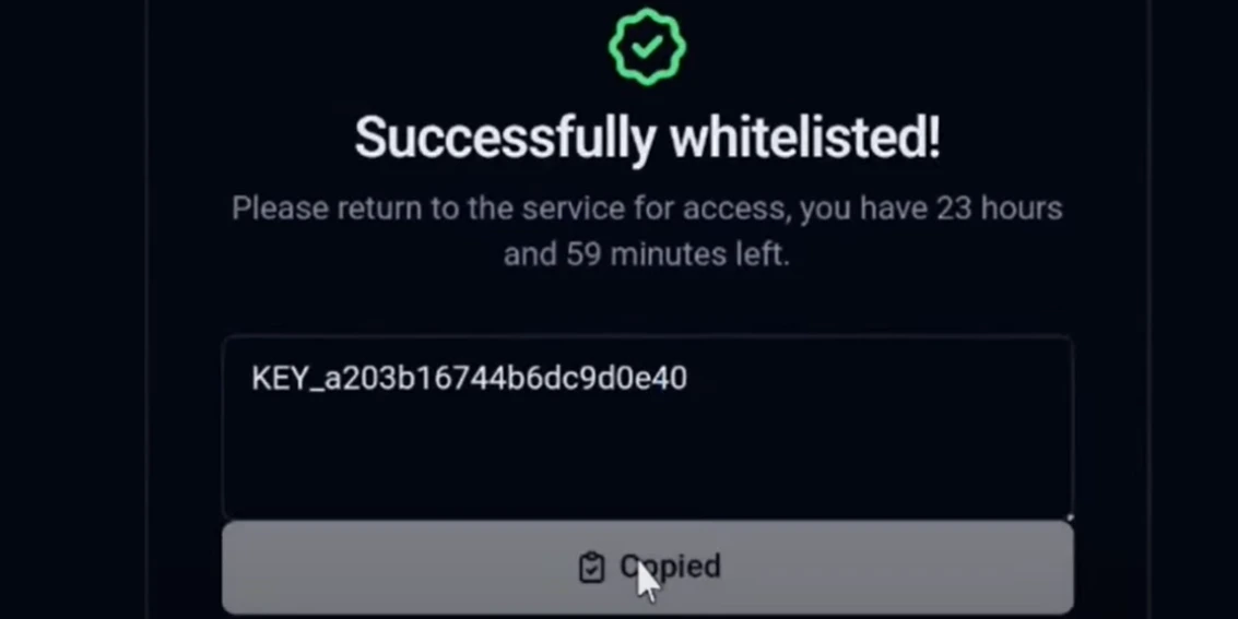 Delta Key Successfully Whitelisted