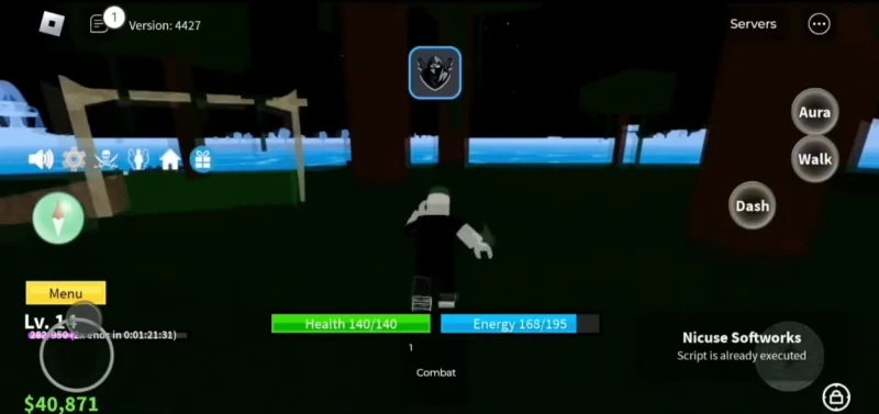 Delta Executor script running in Roblox game